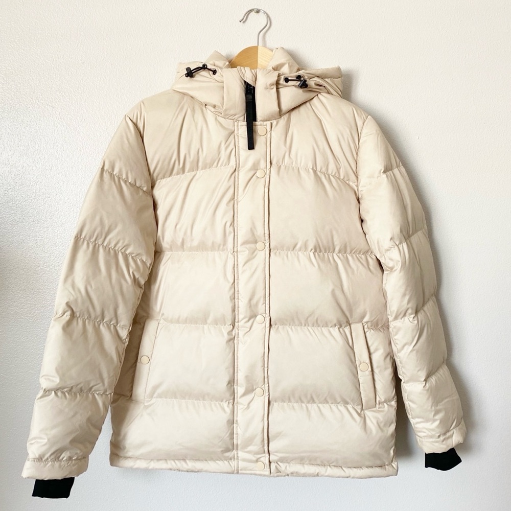 QUINCE Responsible Down Puffer Jacket Oatmilk Women’s Small New NWOT - Picture 4 of 11